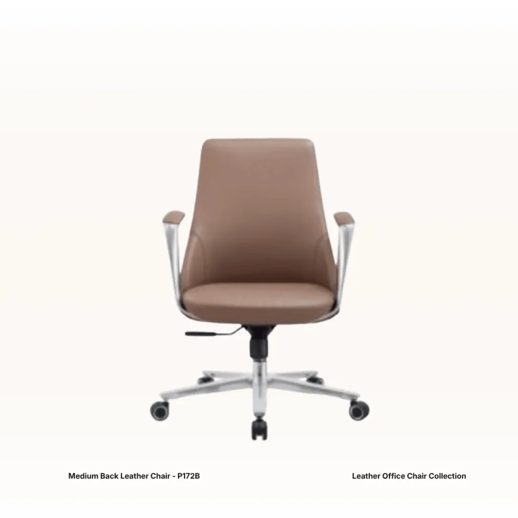 Medium Back Leather Chair