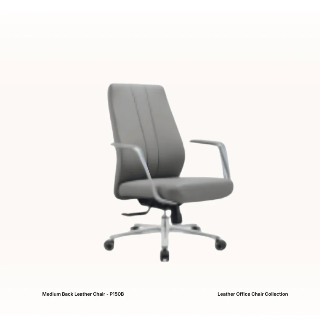 Medium Back Leather Chair