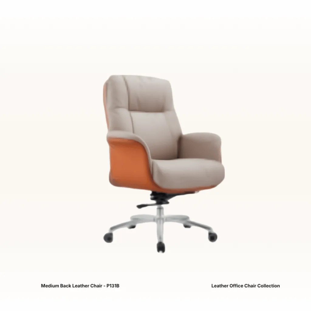Medium Back Leather Chair