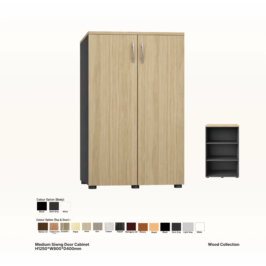 Wooden office storage cabinet 2 - Santa Office System, Johor Bahru