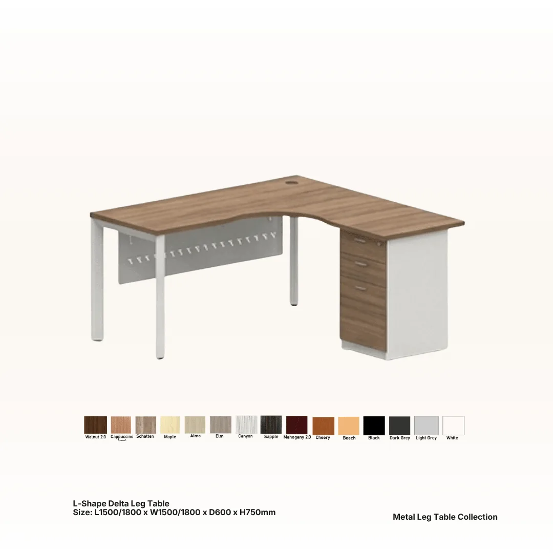 Free standing office table 4 - Santa Office System, Johor Bahru