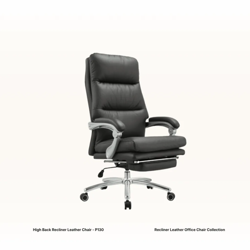 High Back Leather Chair w/ Recline Function