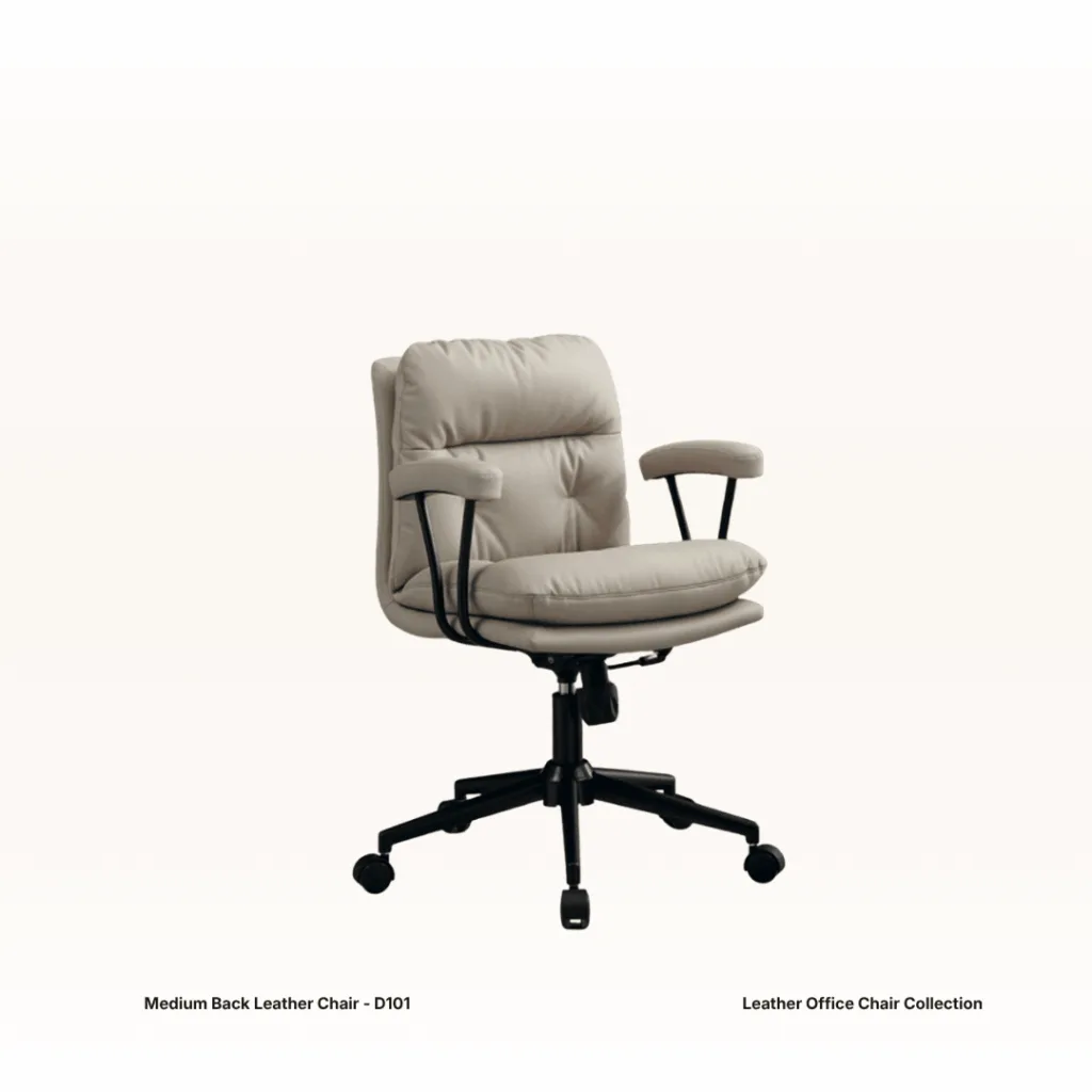 Medium Back Leather Chair